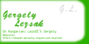 gergely lezsak business card